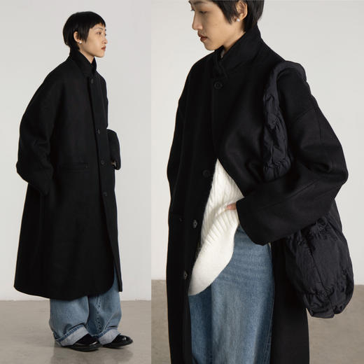 CryingCenter羊毛切斯特大衣 茧型毛呢大衣 商品图0