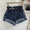 黛唯梵牛仔短裤女2022年夏季韩版新款港风洋气高腰显瘦卷边百搭阔腿裤潮 商品缩略图7