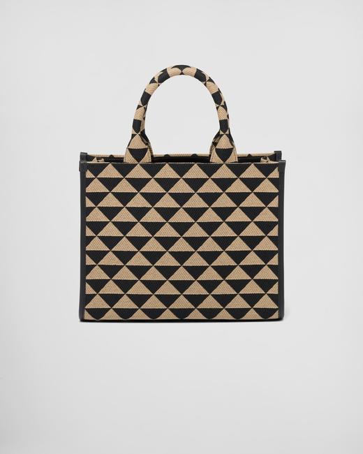 【欧洲专柜直通车】Prada 普拉达 女士Symbole 刺绣织物小号托特包/斜背包 1BA354 商品图2