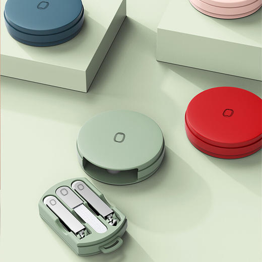 七素SEESOO 德国马卡龙指甲刀套装指甲锉斜口指甲剪指甲钳车载家用修甲美甲工具3件套 Q1A377352 商品图1