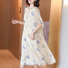 宽松舒适，中长款桑蚕丝印花绑带度假裙子真丝连衣裙（配腰带）KDS-2260 商品缩略图0