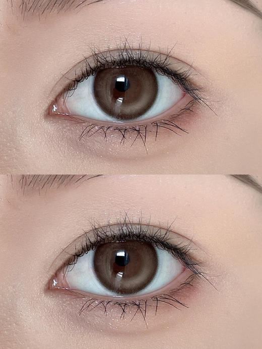 Pfgirl·年抛  茶水晶 14.2  奶油高光 温柔初恋水光眼！国产0-800度<一副两片> 商品图1