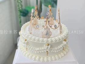 简约款复古皇冠生日蛋糕