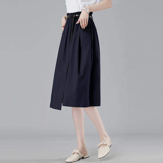 新款纯色优雅气质优雅显瘦百搭a字裙半身裙HR-WQ5539 商品图1