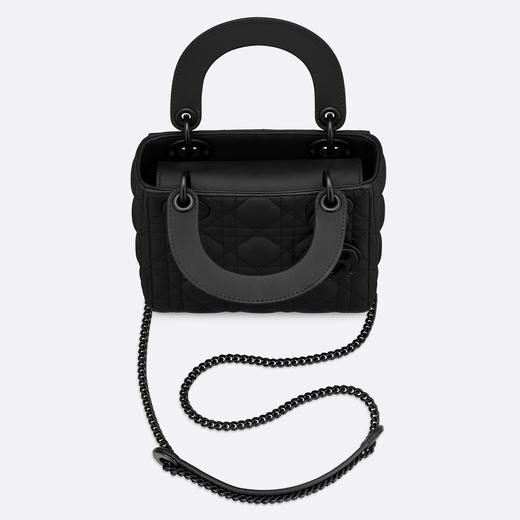 【国内现货预定】DIOR 迪奥 迷你 LADY DIOR 17x15x7cm 手袋 黑色哑光牛皮革藤格纹手提/单肩包  M0505SLOI 商品图2