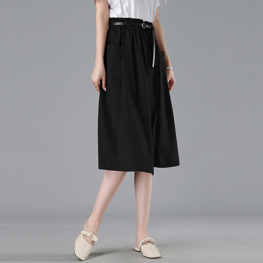 新款纯色优雅气质优雅显瘦百搭a字裙半身裙HR-WQ5539 商品图3