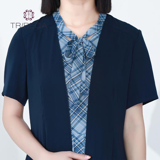 翠贝卡时尚休闲气质短袖连衣裙T22116D01L379 商品图2