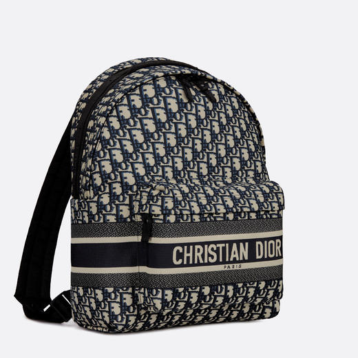 【国内现货预定】DIOR 迪奥 男女同款 DIORTRAVEL蓝色 Oblique 印花双肩旅行/背包 M6104STZQ 商品图1