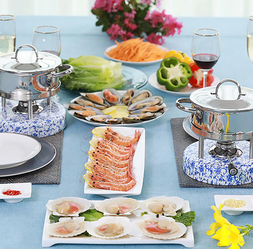 瑞士Kisag瓦氏炉青花 牡丹中国风火锅套装酒店会所家用小火锅 商品图0