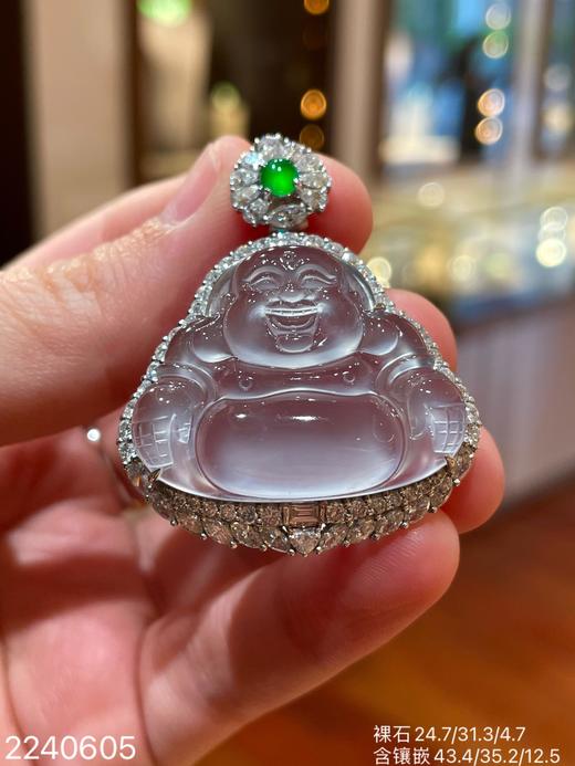 玻璃种佛公吊坠【2240605】具体价格微信咨询 商品图3