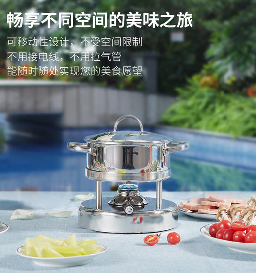 瑞士Kisag瓦氏炉 充气单人小火锅炉 火锅锅家用 商品图1