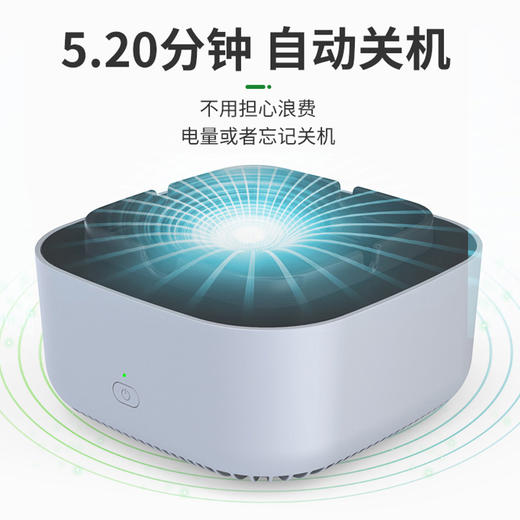 【电子智能烟灰缸】新款负离子空气净化烟灰缸 家用创意个性除烟味便携车载净味 商品图3
