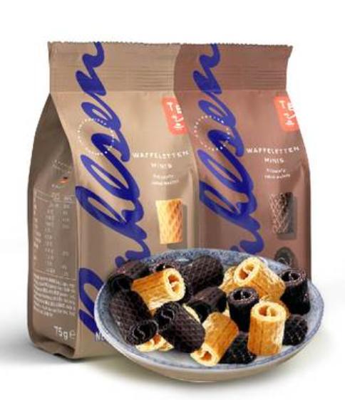 JS百乐顺迷你可可华夫卷（饼干）75g/袋 商品图0