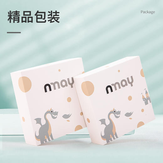 德国 nmay豆豆绒安抚巾城堡龙卡通图案治愈系萌宠造型 32*36CM  3m+  商品图5