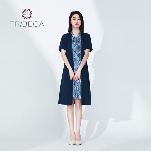 翠贝卡时尚休闲气质短袖连衣裙T22116D01L379 商品图0