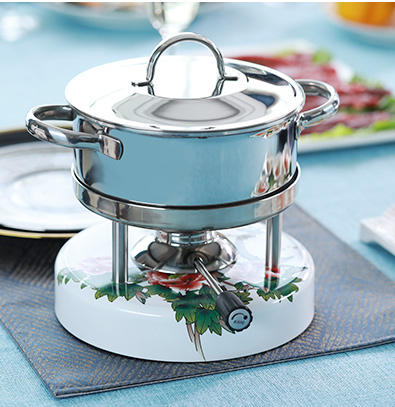 瑞士Kisag瓦氏炉青花 牡丹中国风火锅套装酒店会所家用小火锅 商品图3