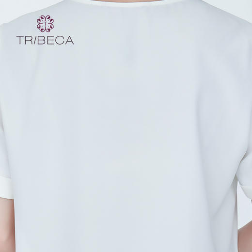 翠贝卡纯色百搭短袖衬衫T2216M02C388 商品图4