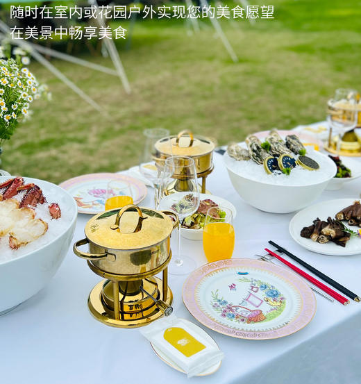 瑞士Kisag金色单人小火锅家用/酒店/会所 燃气小火锅炉 商品图2