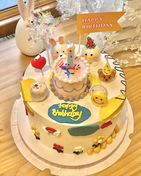 ins鸭鸭兔兔过生日