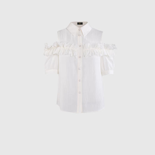 胸荷叶打折衬衣 商品图0