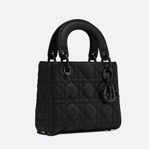 【国内现货预定】DIOR 迪奥 迷你 LADY DIOR 17x15x7cm 手袋 黑色哑光牛皮革藤格纹手提/单肩包  M0505SLOI 商品图1