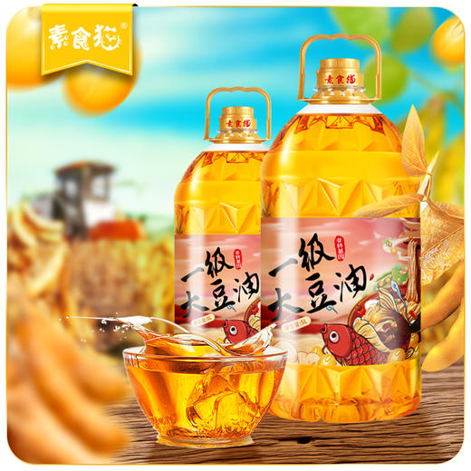 泰来县素食猫一级浓香大豆油5L 商品图0