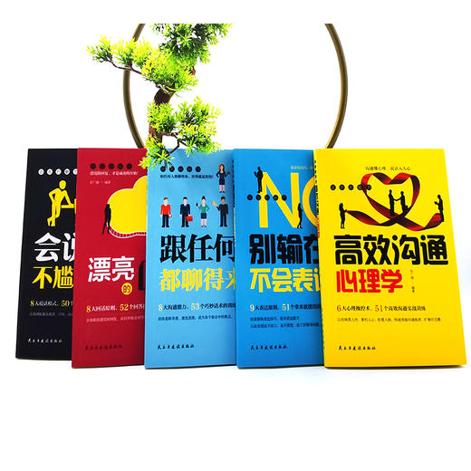 (仓发) 演讲与口才训练书籍 语言的魅力（全5册） 别输在不会表达上+高效沟通心理学+跟任何人都聊得来+会说话，不尴尬+漂亮的回复/民主与建设出版社/狄广强/9787513929196 商品图3