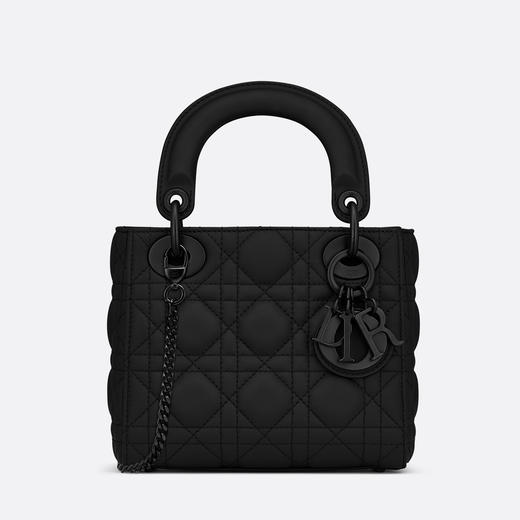 【国内现货预定】DIOR 迪奥 迷你 LADY DIOR 17x15x7cm 手袋 黑色哑光牛皮革藤格纹手提/单肩包  M0505SLOI 商品图0