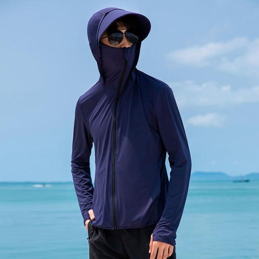 黛唯梵爆款【钓鱼必备 冰丝防晒服】热卖夏季冰丝防晒衣男2022新款防紫外线薄款透气防晒服户外钓鱼外套潮 商品图3