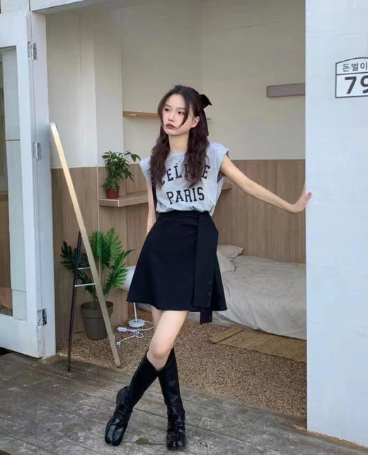 【社群供Z】港味小个子洋气两件套装裙（假两件设计 后腰松紧 下单5天内发货） 商品图0