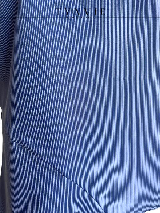 TYNVIE 开口设计不对称短袖上衣-蓝白条纹 商品图4