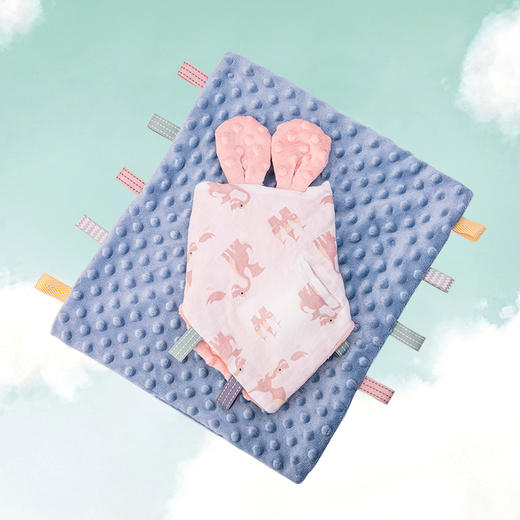 德国 nmay豆豆绒安抚巾城堡龙卡通图案治愈系萌宠造型 32*36CM  3m+  商品图4