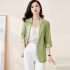 夏装轻奢透气莱赛尔 天丝西服 天然微孔透气结构 触感像 “冰丝真丝”  夏天穿不闷汗/不粘身 轻薄空调服外套女1990 商品缩略图6
