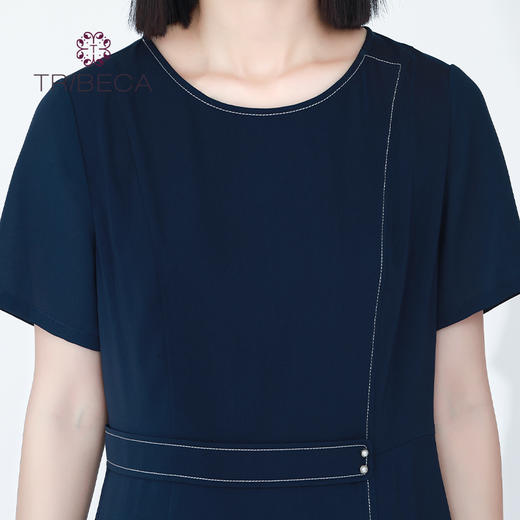 翠贝卡时尚短袖连衣裙T2216E01L380 商品图3