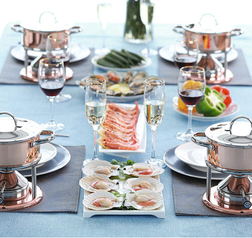 瑞士Kisag瓦氏炉 玫瑰金单人小火锅炉 商品图2