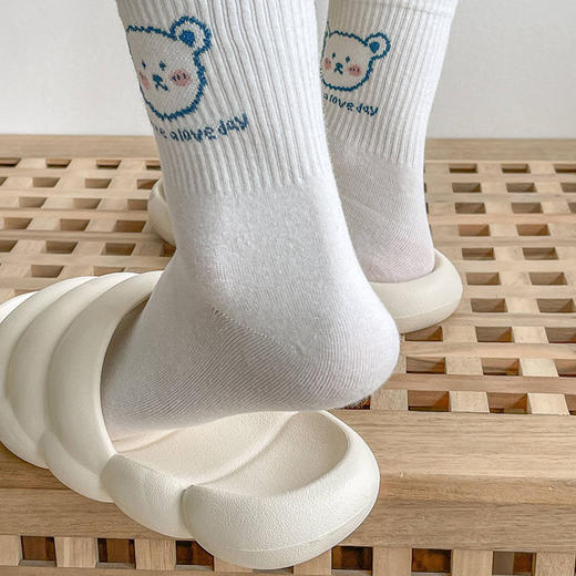 【柔软Q弹“毛毛虫”！踩屎感拖鞋】时尚百搭，软韧EVA，减震回弹 3.5cm厚底，软而不塌，防滑抓地，耐磨耐踩，多色可选毛毛虫拖鞋棉 商品图1