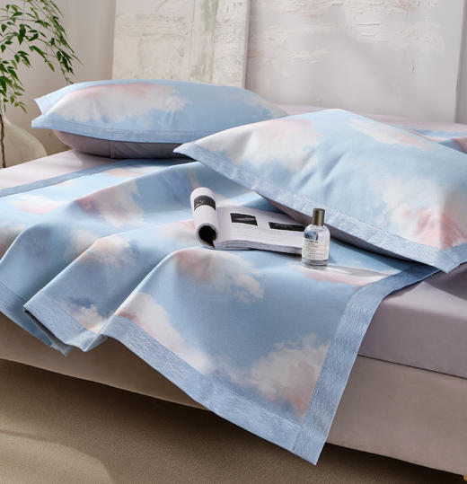 【下架】自然醒数码冰丝凉席夏季可水洗可卷曲双人席子家用三件套LB 商品图4