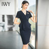 IWY/西装连衣裙女夏季气质假两件职业装套裙美容院工作服售楼部正装OL Q706 商品缩略图0