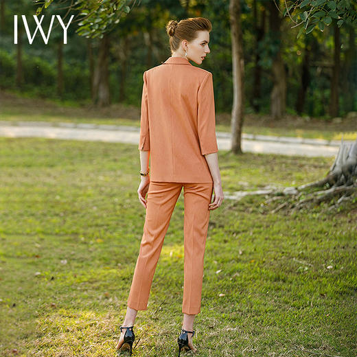 IWY/高端设计感总裁职业西装套装女英伦风播音主持正装工作服时尚西服222064C1+P1 商品图2