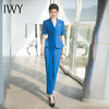 IWY/蓝色短袖西装套裤女夏季职业装酒店前台接待西服正装医美工作服OL CP1538 商品缩略图1