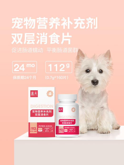 盖夫犬猫通用双层消食片狗狗猫咪促消化宠物营养剂防便秘增强食欲 商品图2
