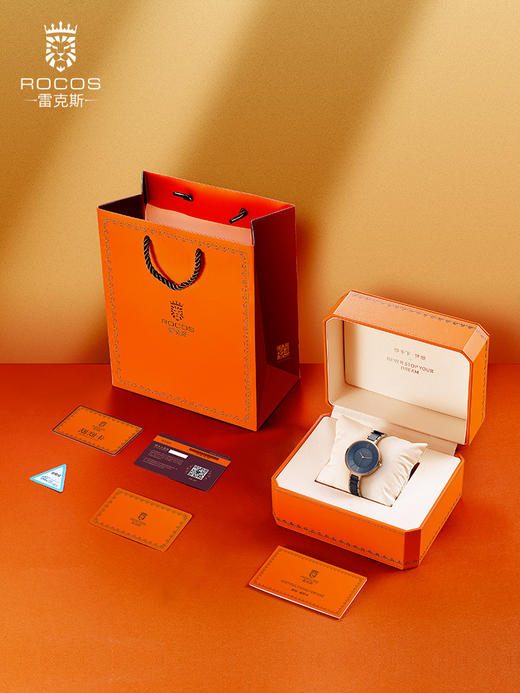 【情人节好物】雷克斯陶瓷轻奢小众蓝表女士手表女款石英手表女防水 商品图4