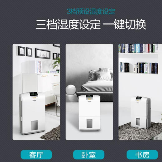 松下（Panasonic）除湿机 家用低音抽湿机除湿器可外接水管   F-YCJ17C-X 商品图1