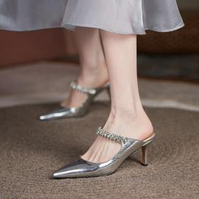 爆款百搭，优雅尖头真皮高跟凉拖DB-m21128