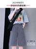 「垂顺质感看得见！感受夏季清凉」西装短裤女夏季外穿薄款宽松直筒潮ins中裤高腰雪纺五分裤子 商品缩略图3