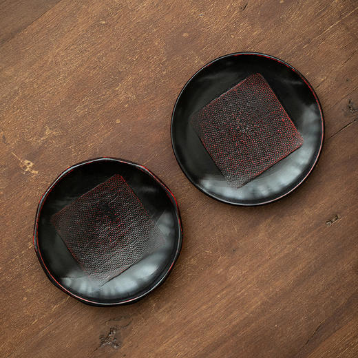 茶家吉橙原木布贴大漆茶托干泡垫小壶承茶杯托多款可选 商品图6