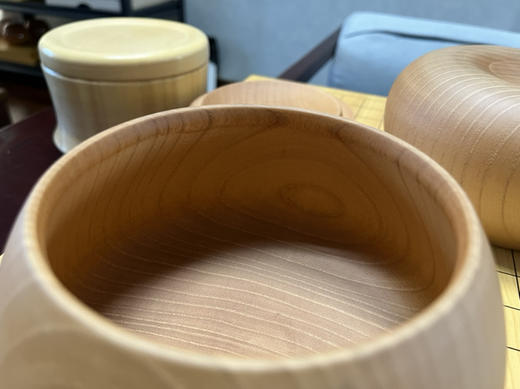 实木原色精品枣木围棋罐 商品图6