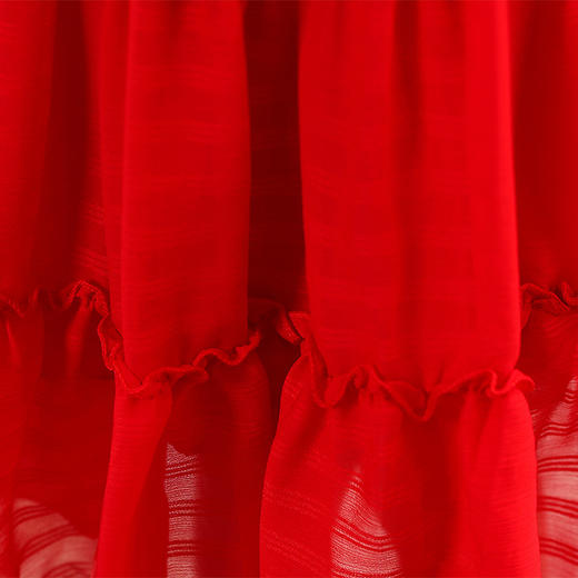 夏季新款红色条纹中大童雪纺休闲连衣裙子 HP084 商品图2