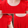 夏季新款红色条纹中大童雪纺休闲连衣裙子 HP084 商品缩略图3