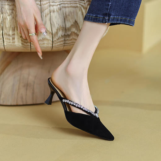 高贵气质，法式轻奢包头优雅蕾丝性感蕾丝拖鞋DB-M5306 商品图8